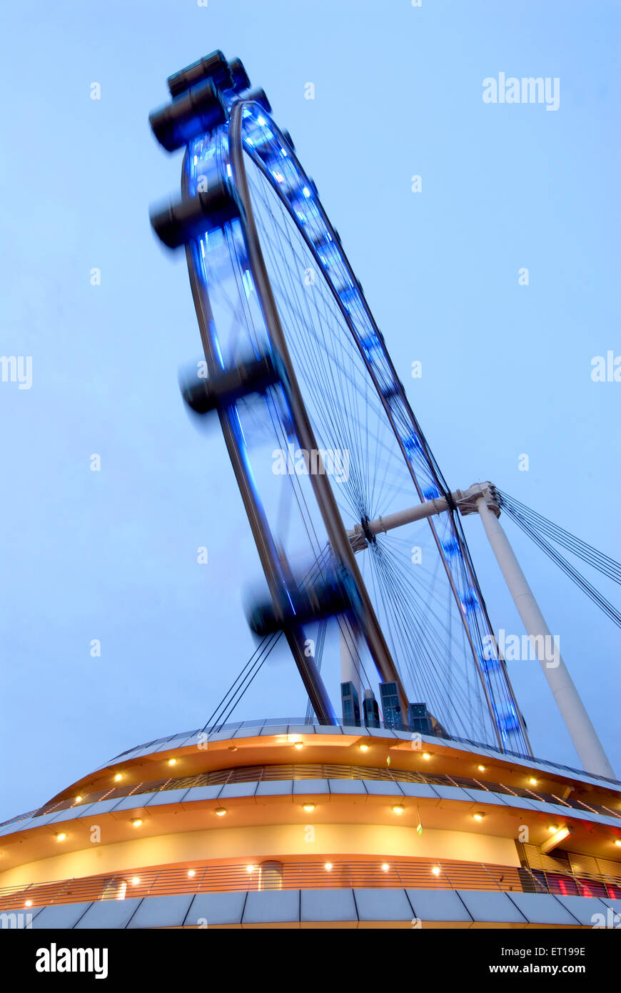 Flyer world largest giant observation wheel ; Singapore Stock Photo