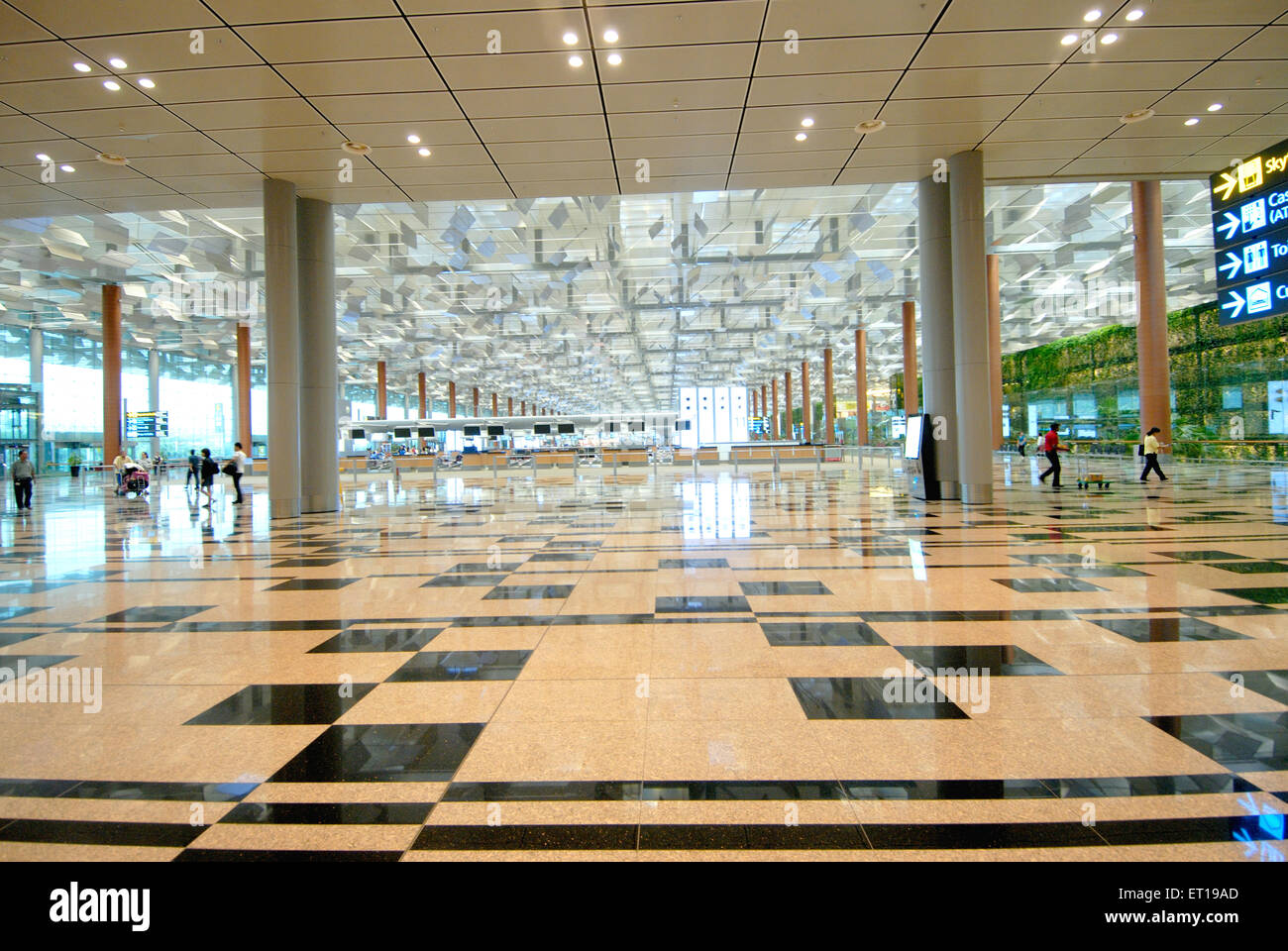 Singapore Changi Airport interior, Changi Airport interior, Singapore, Asia Stock Photo