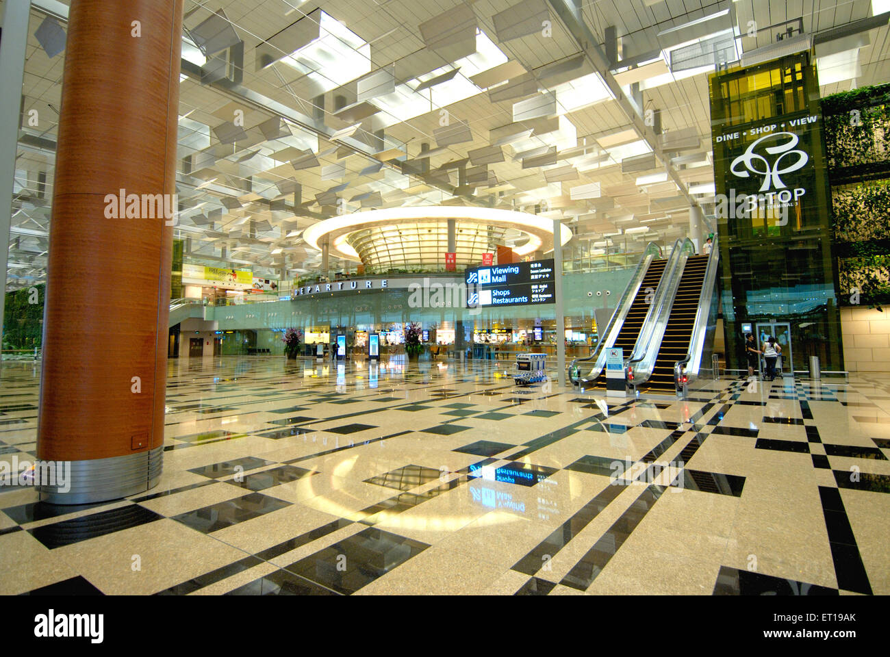 Singapore Changi Airport interior, Changi Airport interior, Singapore, Asia Stock Photo