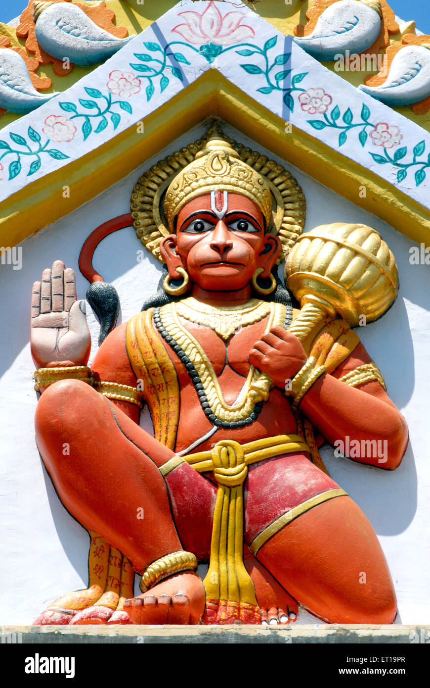 Blessing Lord Hanuman Standing Statue | Made in Pure Brass | 445 Grams –  ServDharm