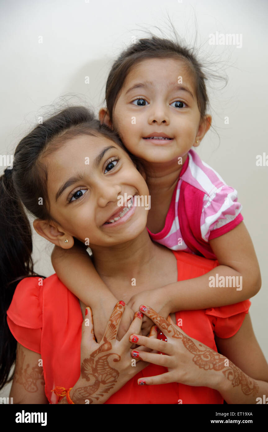Indian Two Sisters loving Each Other MR#736L 736 LA Stock Photo