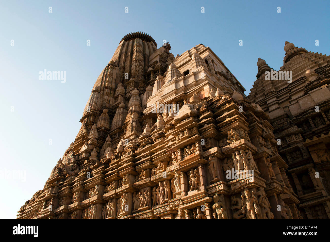 Eastern Temples of Khajuraho Madhya Pradesh India Asia Stock Photo