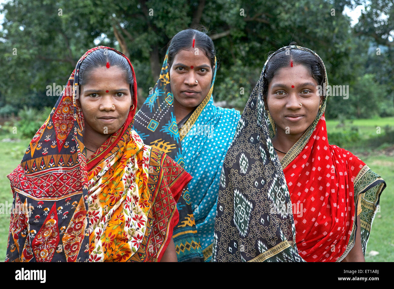 Rural women volunteers in activities of NGO Chinmaya Organization of Rural Development CORD ; Deuladiha ; Orissa Stock Photo