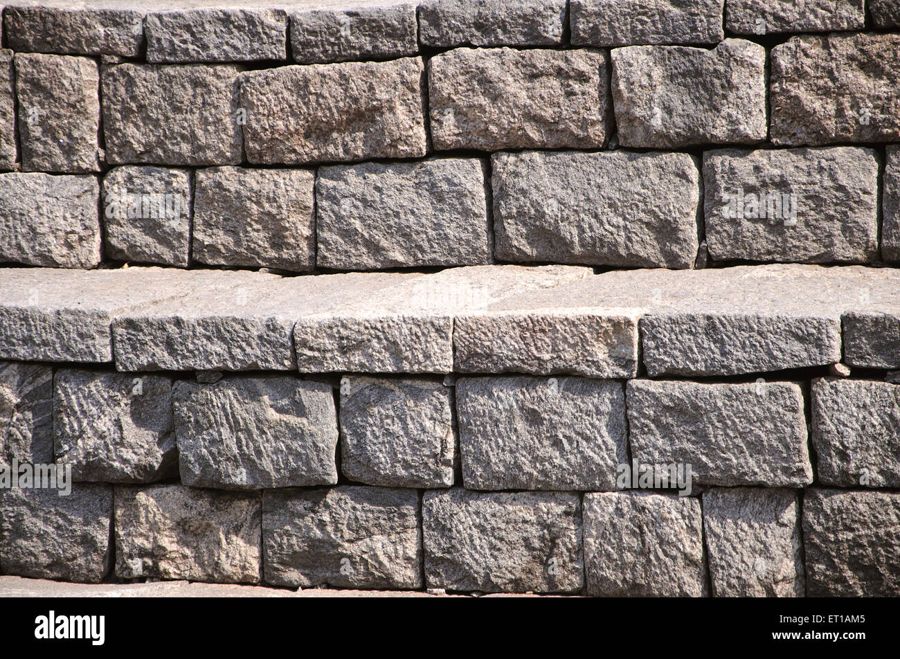 Janardhana Pushkarni stone steps ; Sri Mahakali Temple ; Ambalpadi temple ; Ambalpady ; Udupi ; Karnataka ; India Stock Photo