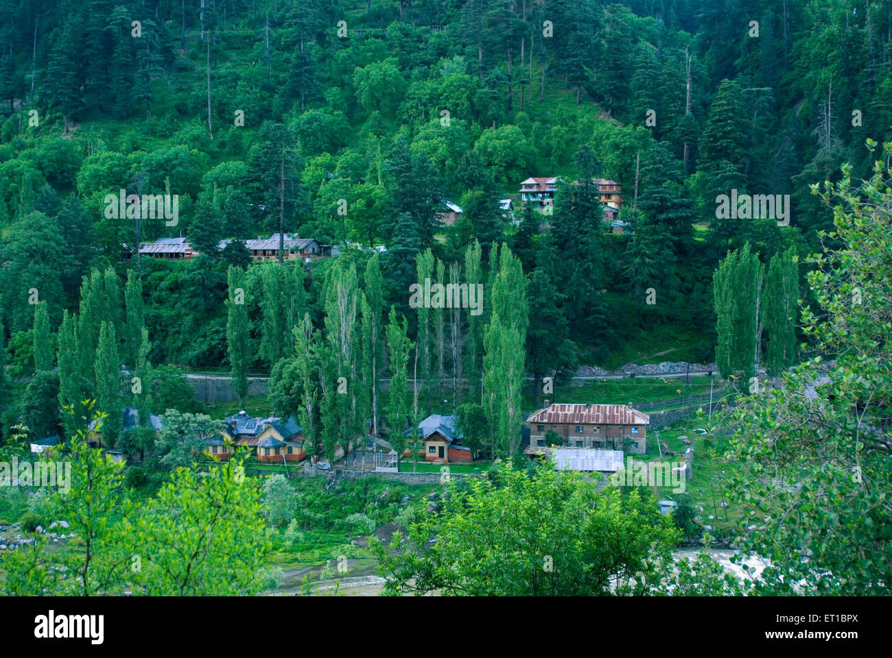 Village near Baramula Jammu and Kashmir union territory UT India Asia Stock Photo