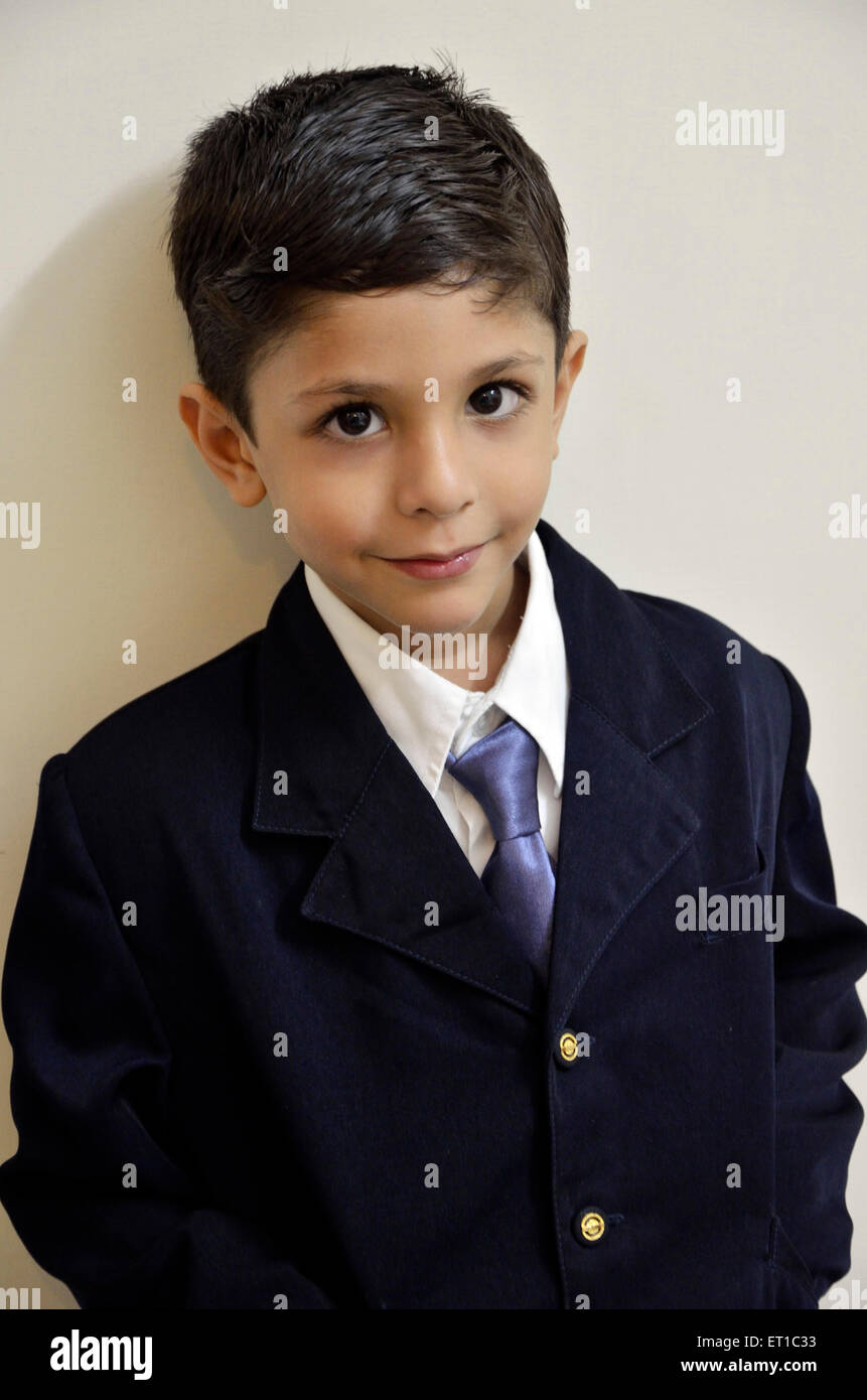 Indian young boy in suit MR704 Jodhpur Rajasthan India Asia Stock