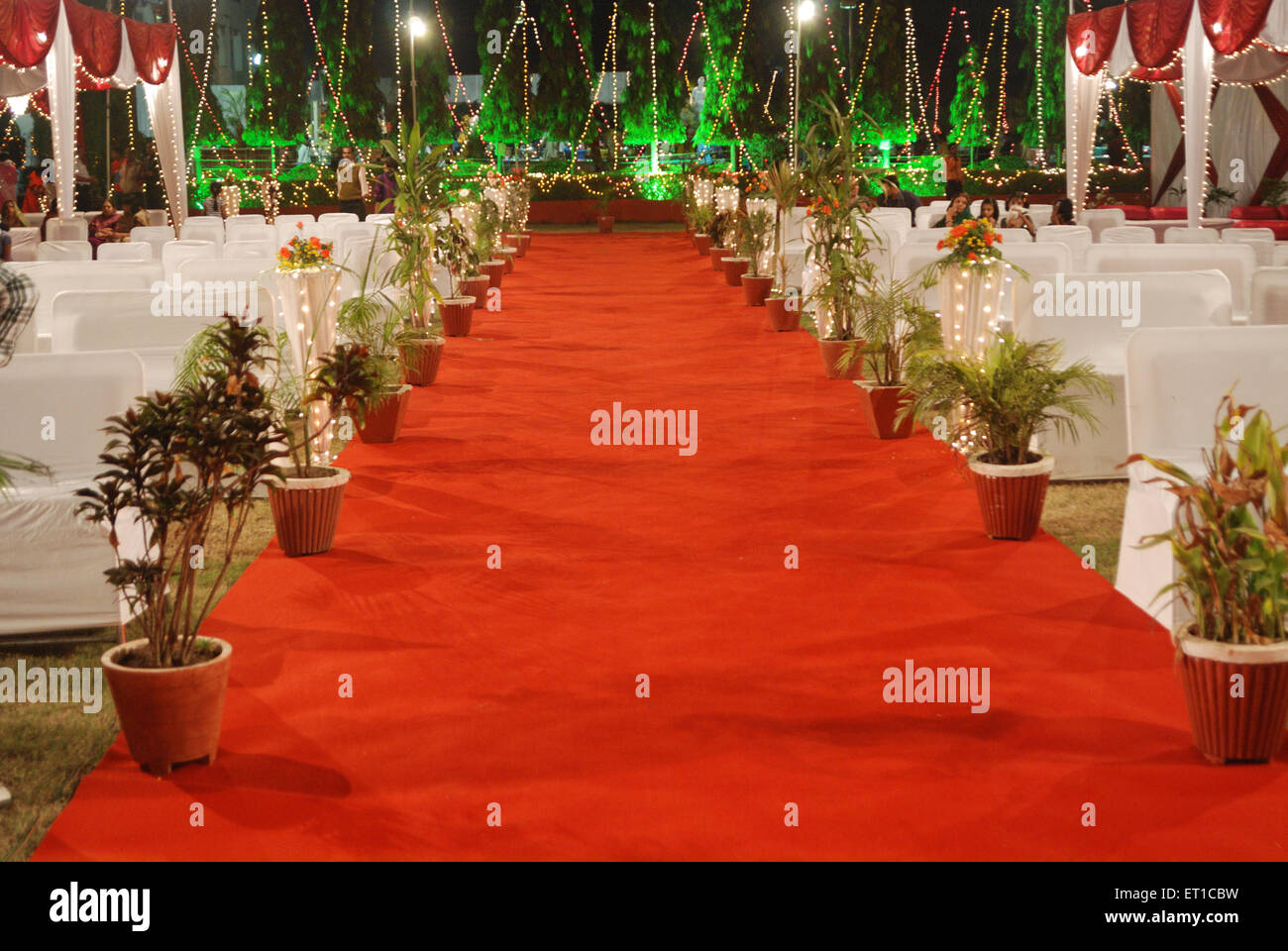 Red carpet India Asia Indian reception Stock Photo