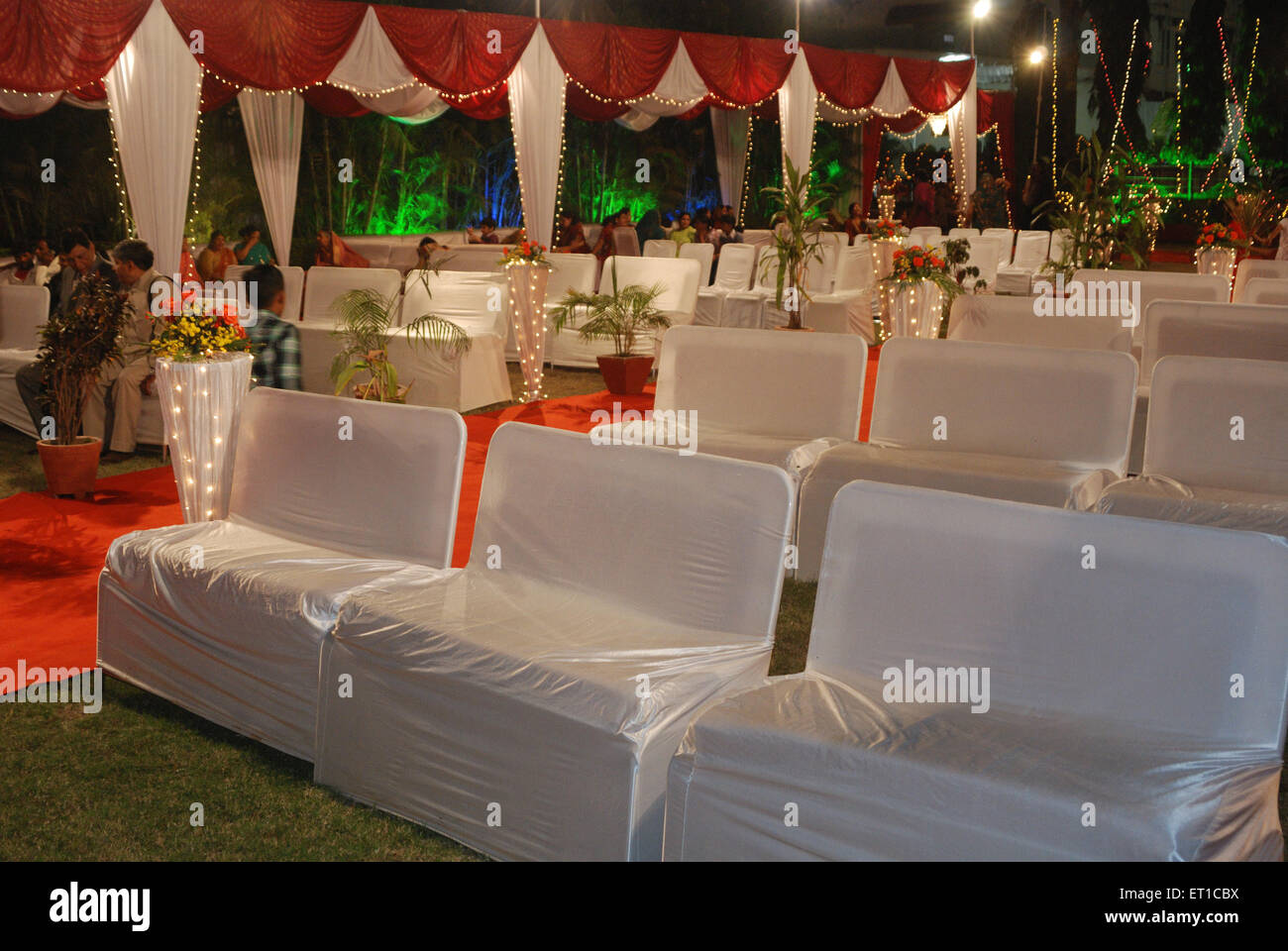 marriage reception hall sofas Guna Madhya Pradesh India Asia Stock