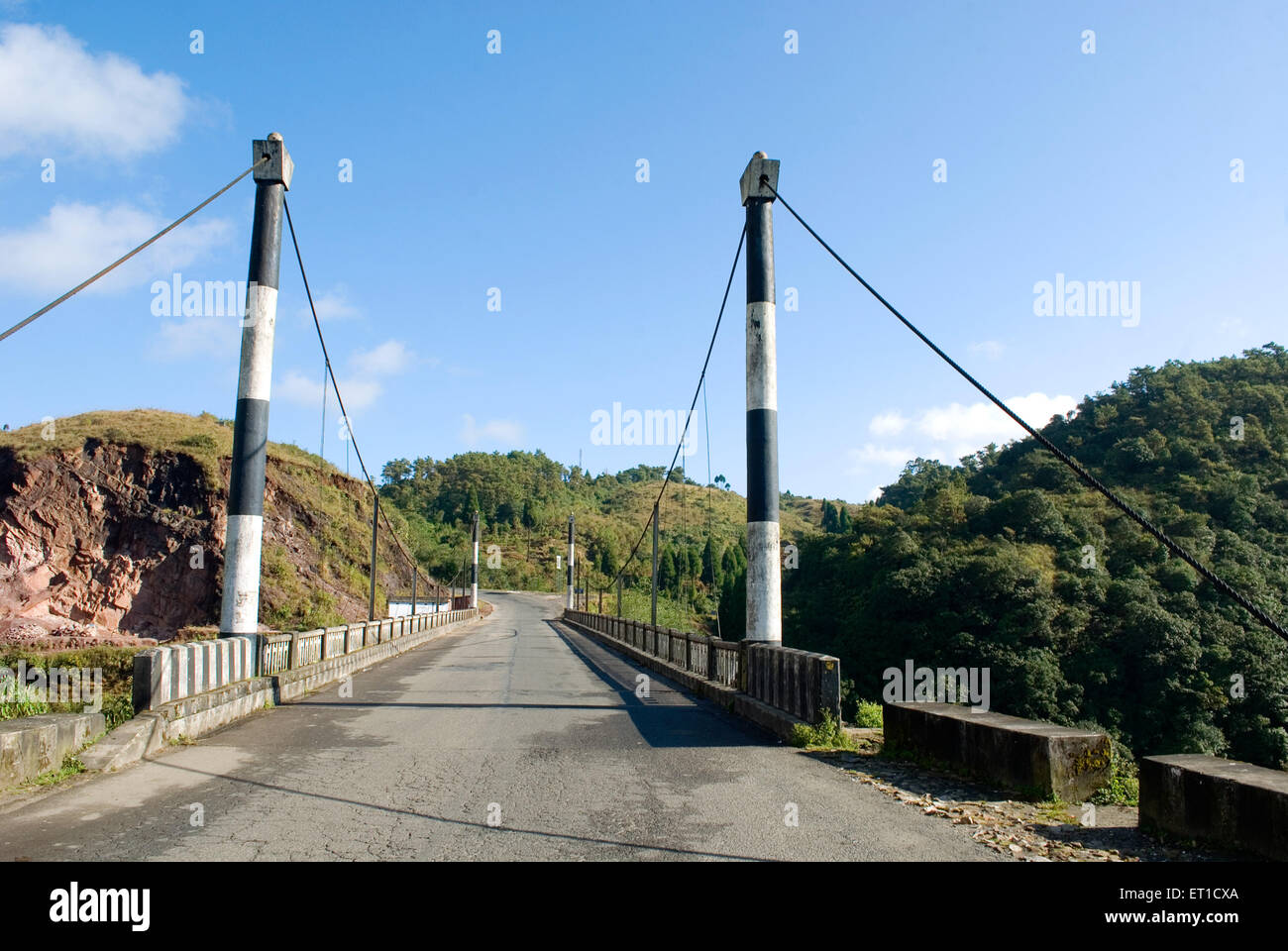 Mawdok midway bridge ; Mawkdok Dympep Valley ; Shillong ; Meghalaya  ; India Stock Photo