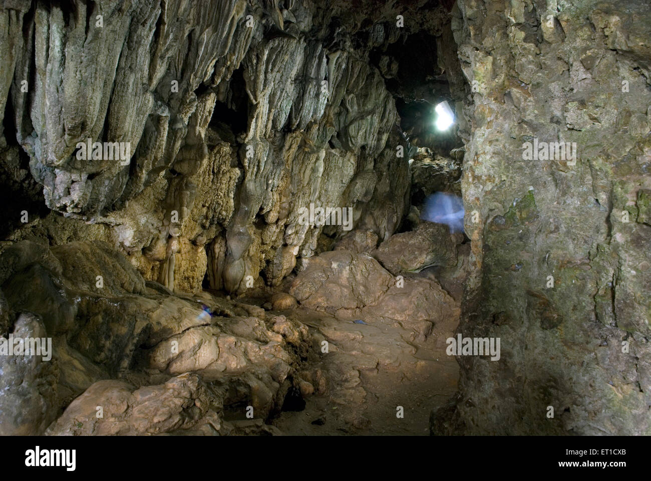 Mawsmai Lighted Cave ; Mawsmai Cave ; Cherrapunji ; Sohra ; Meghalaya ; India Stock Photo