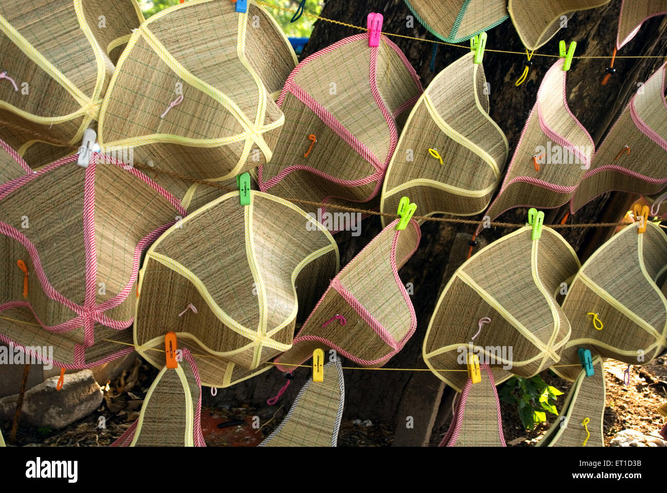 Colourful hats at cochin ; Kerala ; India Stock Photo