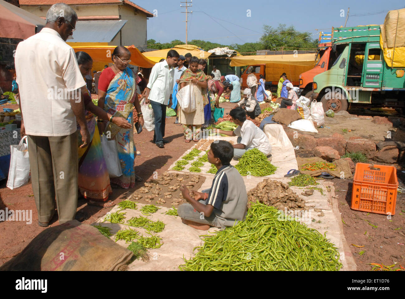 Athawadi bazaar ; Devgarh ; Konkan ; Maharashtra ; India Stock Photo