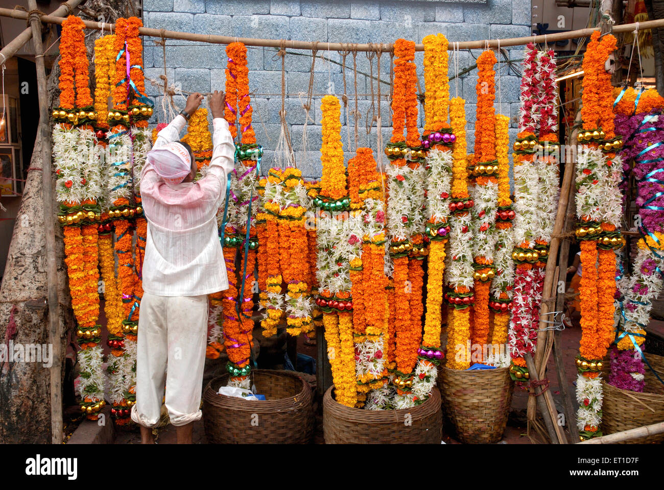 Indian Flower Garland Market