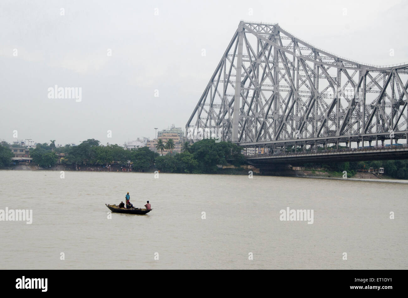 Howrah Bridge in Kolkata at West Bengal India Asia Stock Photo