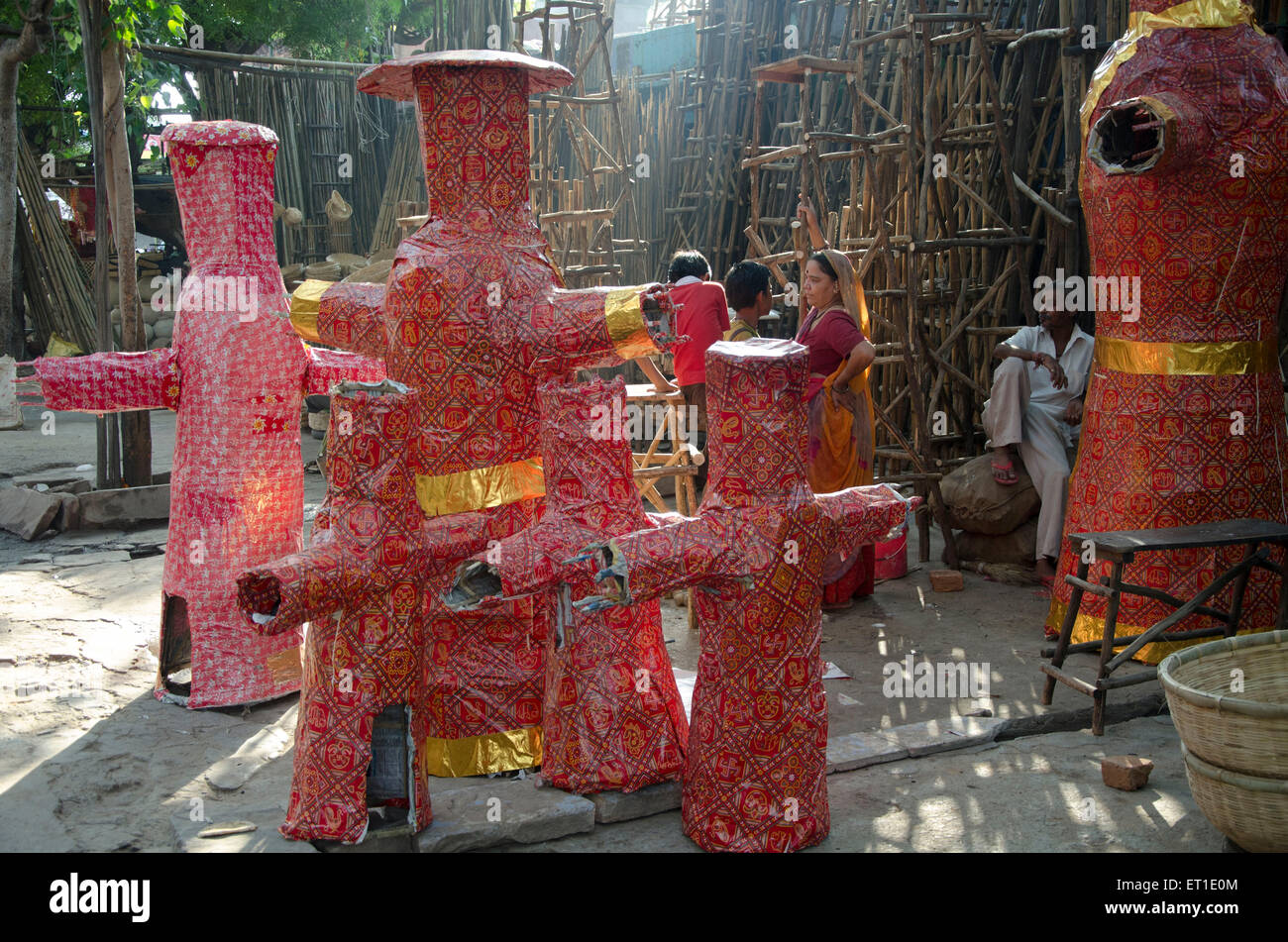 effigies of Ravan Jodhpur Rajasthan India Asia Stock Photo