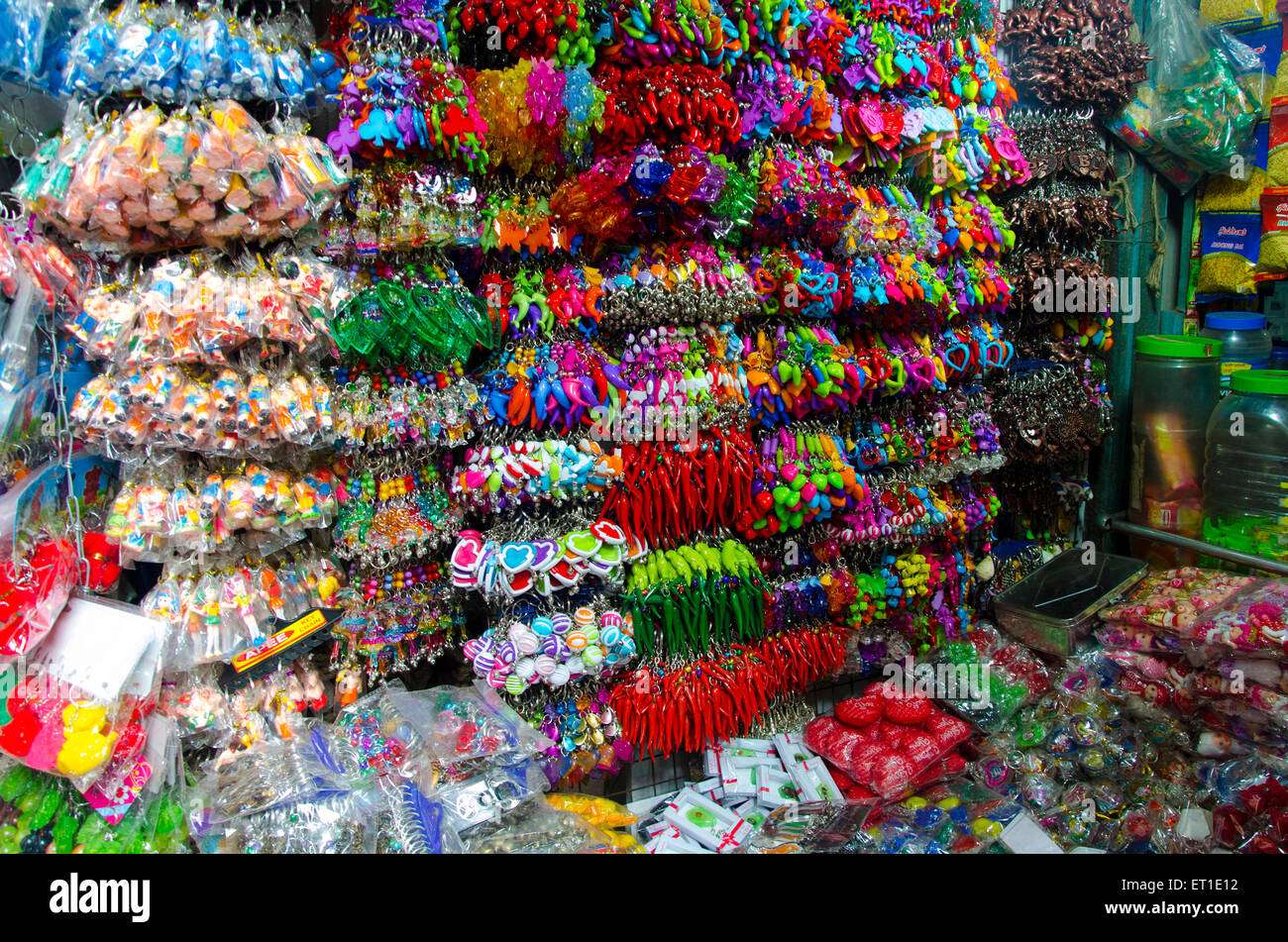 key rings shop Kolkata West Bengal India Asia Stock Photo