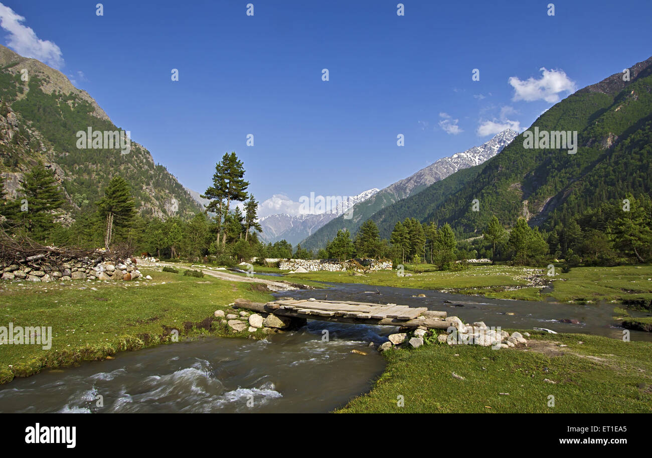 Chitkul Landscape Himachal Pradesh India Stock Photo