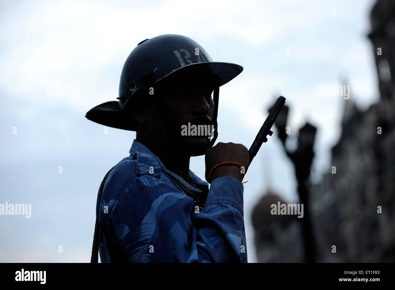 Rapid Action Force RAF commandos Taj Mahal hotel ; terrorist attack Deccan Mujahedeen on 26th November 2008 Bombay Stock Photo