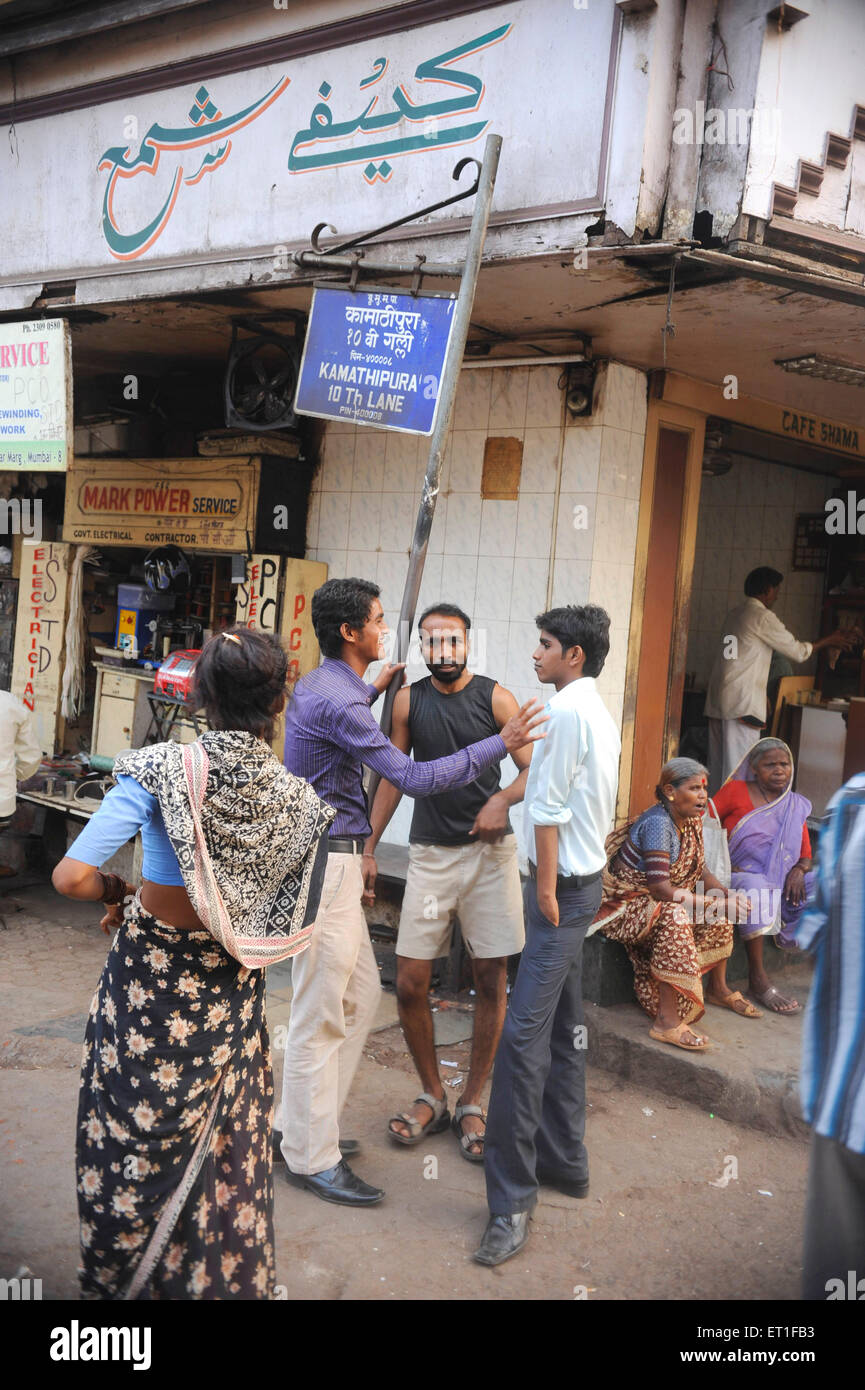 View of a street ; kamathipura ; red light area ; Bombay Mumbai ; Maharashtra ; India NO MR Stock Photo