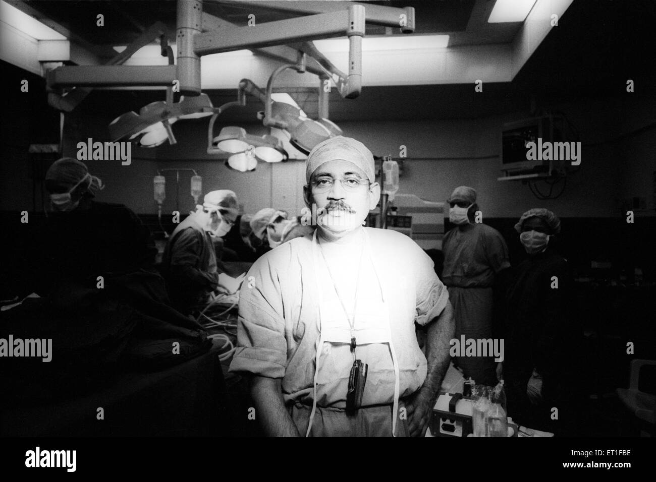 Dr. Nitu Mandke cardiac surgeon at operation theater at Lilavati Hospital ; Bombay ; Mumbai ; Maharashtra ; India Stock Photo