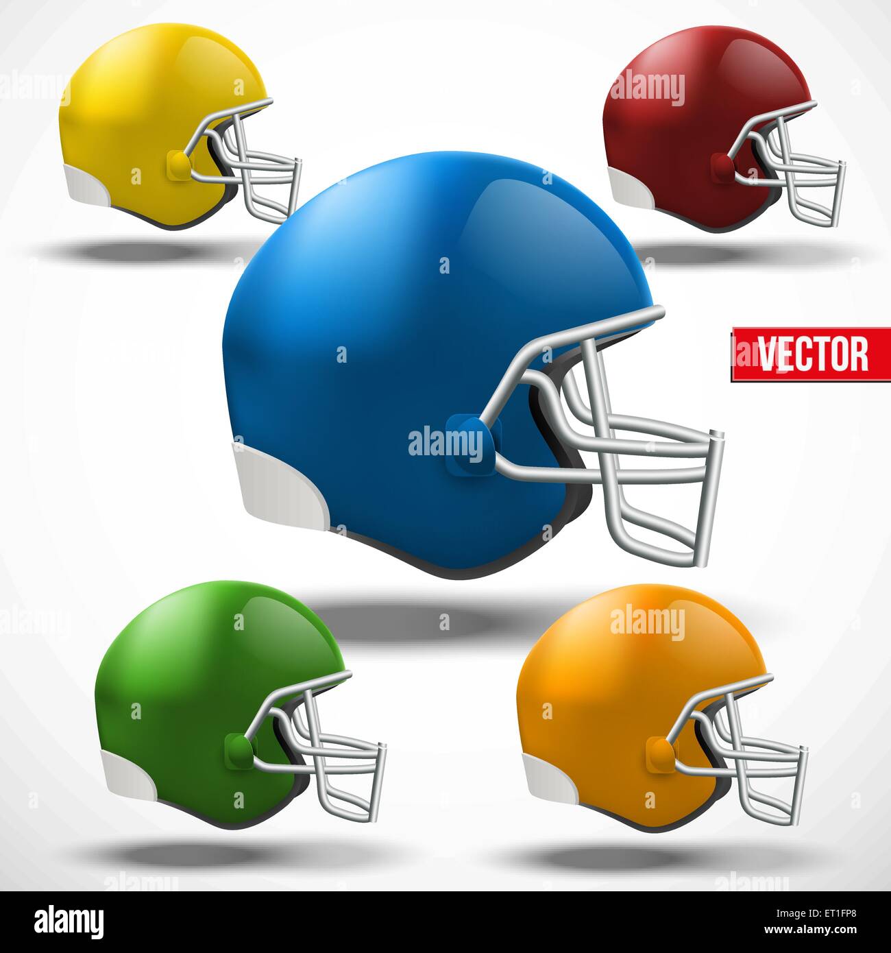 Set of American football helmet side view Stock Vector Image & Art Alamy