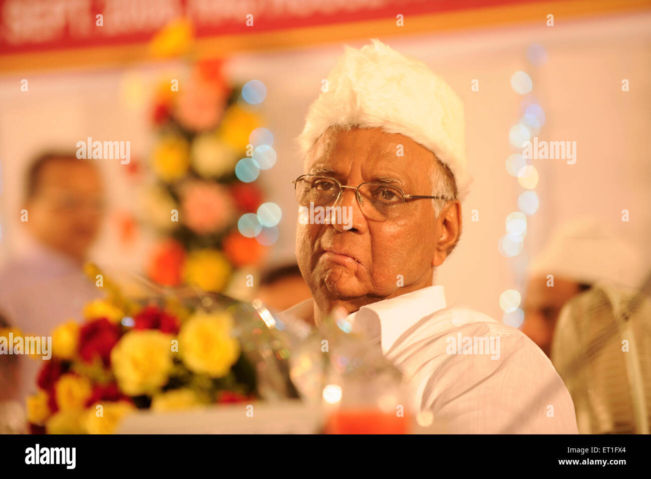 Sharadchandra Govindrao Pawar, Sharad Pawar, President, Nationalist Congress Party, India Stock Photo