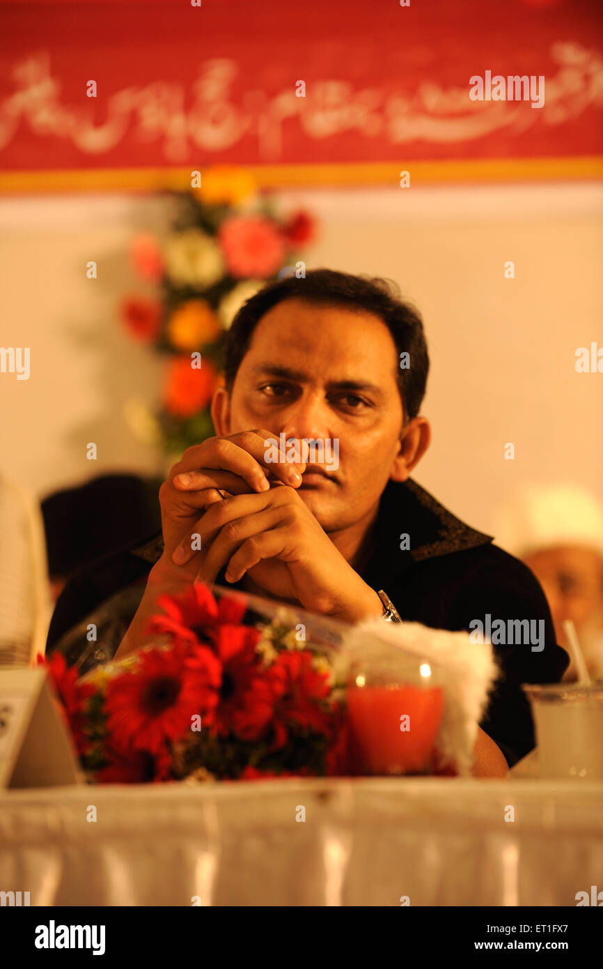 Mohammad Azharuddin former captain of Indian cricket team now member of Indian national congress ; India NO MR Stock Photo