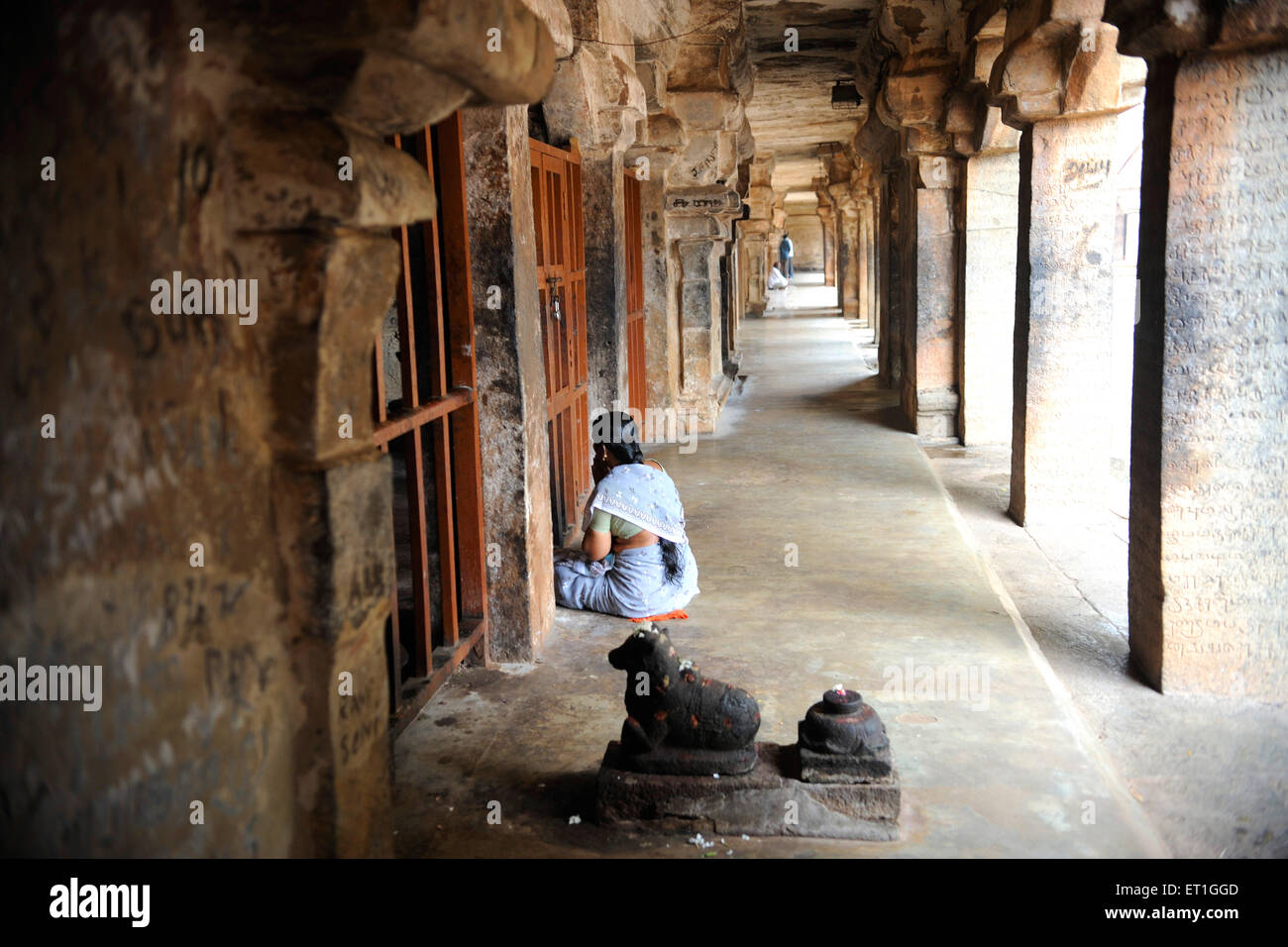 Inside in sri brihadisvara brihadeshwara temple ; Thanjavur ; Tamil Nadu ; India Stock Photo
