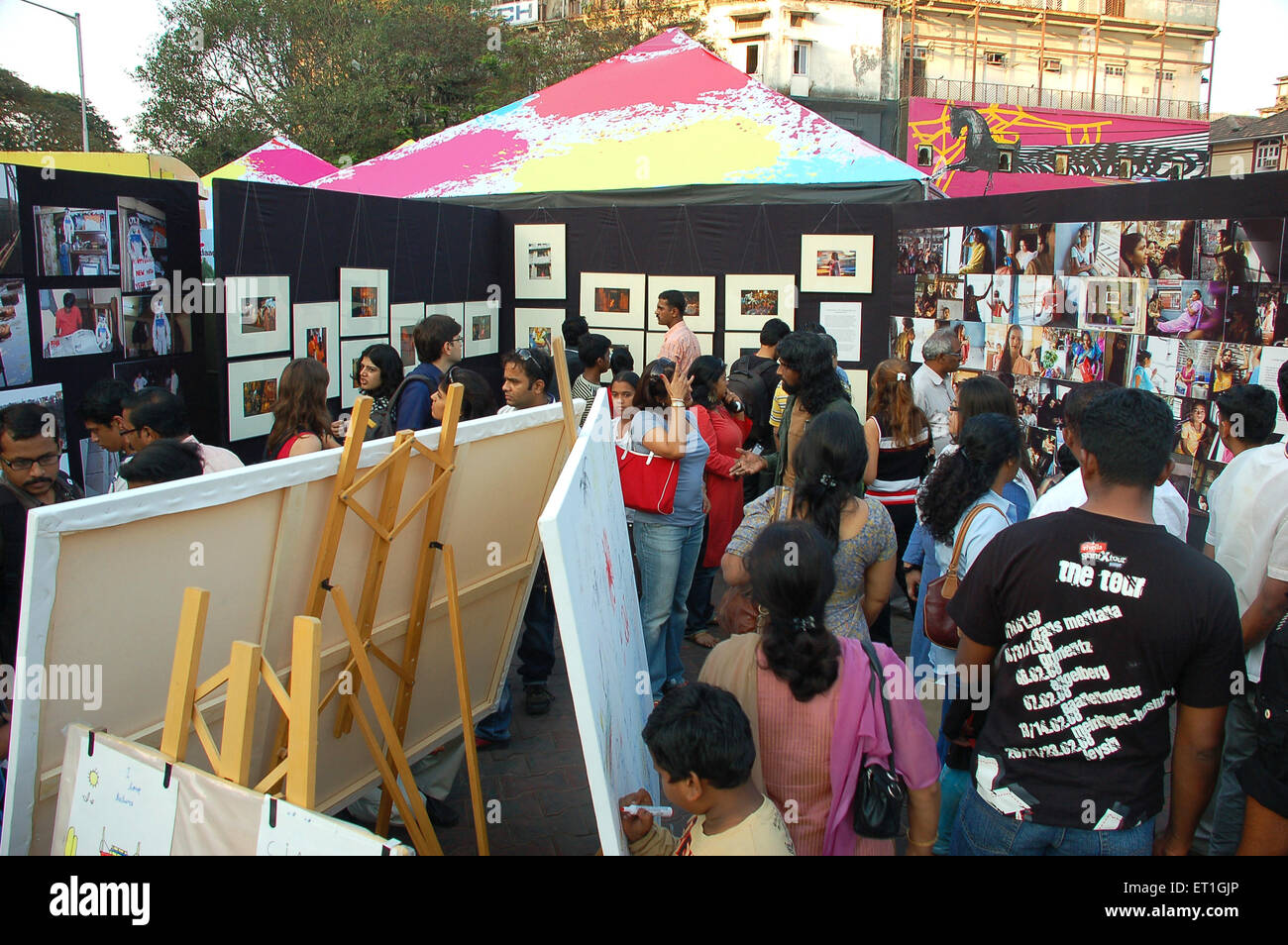 Exhibition at Kala Ghoda art festival, Kalaghoda, Bombay, Mumbai, Maharashtra, India, Asia Stock