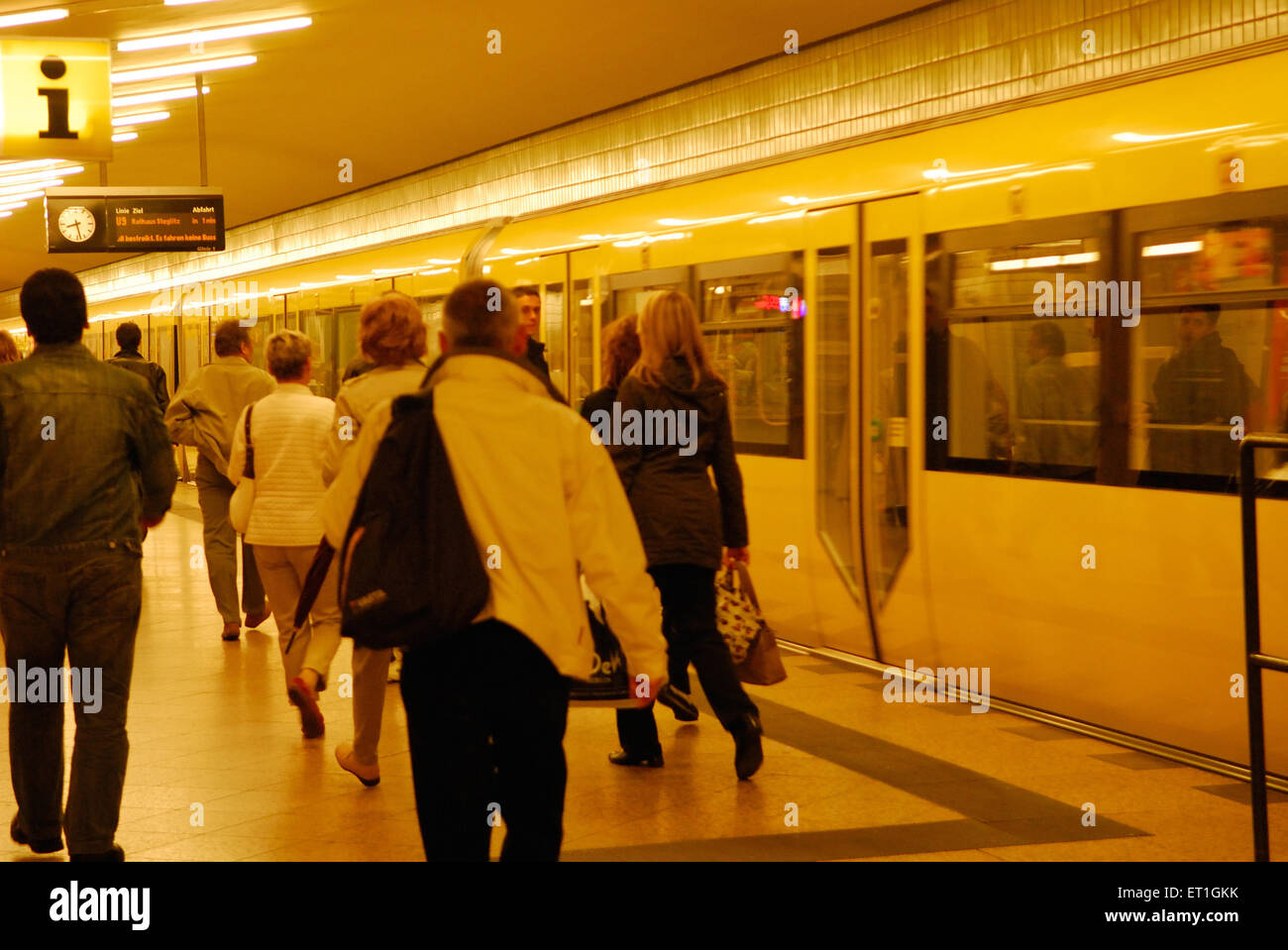 underground subway railway station u bahn, Berlin, Germany, German, Europe, European Stock Photo