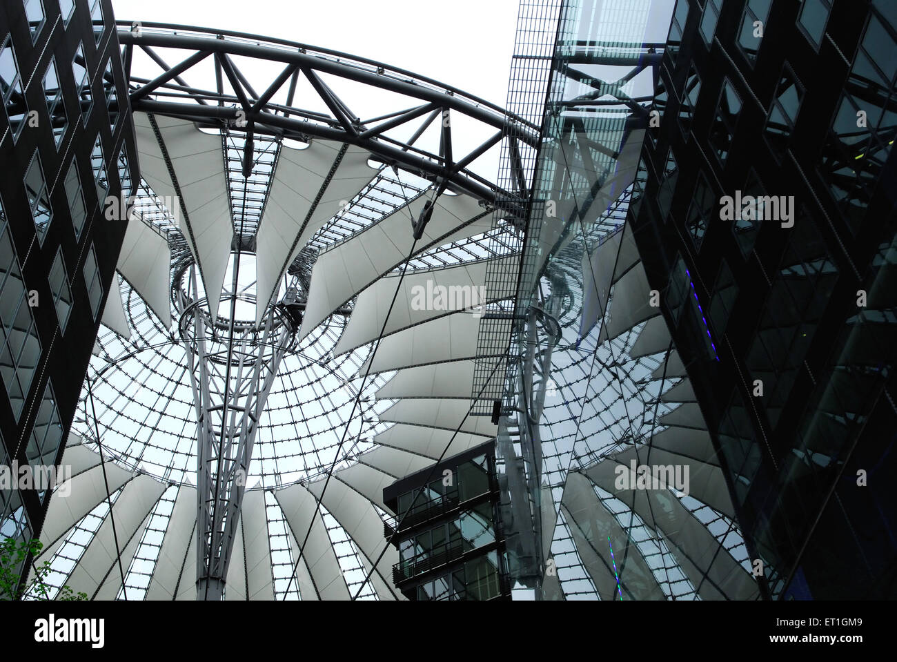 metal glass ceiling roof top, Berlin, Germany, German, Europe, European Stock Photo