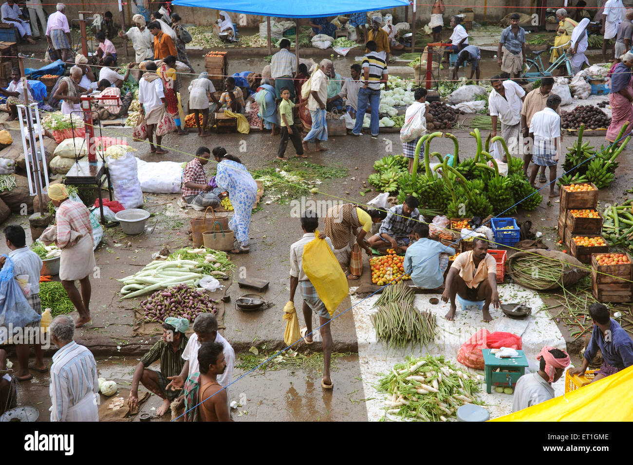 Market ; Thanjavur  ; Tamil Nadu ; India Stock Photo