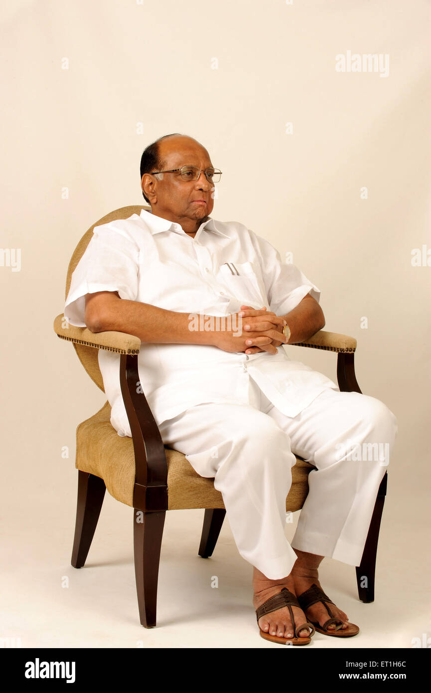 Sharad Pawar, President of Nationalist Congress Party, NCP, Sharad Govindrao Pawar, Indian politician, India, Asia Stock Photo