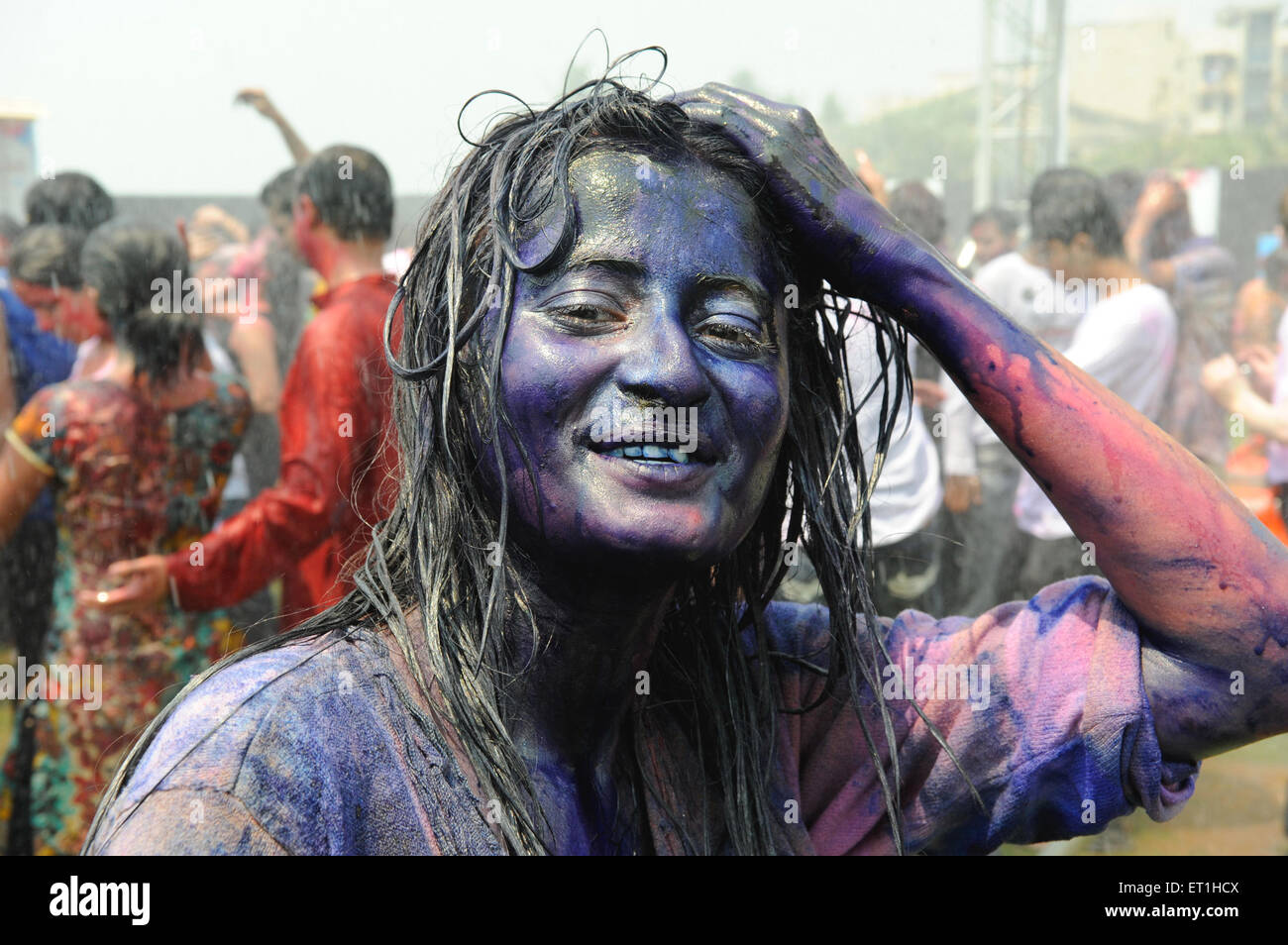 Holi festival, Bombay, Mumbai, Maharashtra, India, Asia Stock Photo