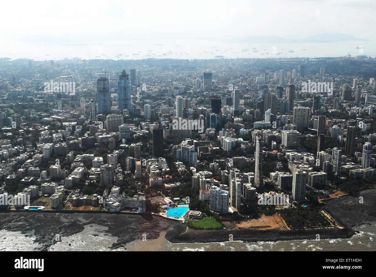 Aerial view of city ; Bombay Mumbai ; Maharashtra ; India Stock Photo