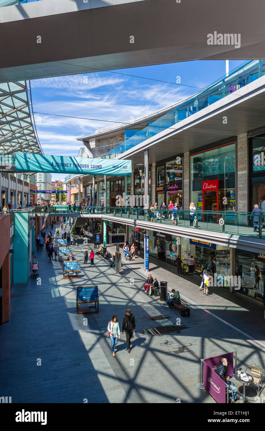 Stores in the Liverpool One shopping centre, Liverpool, Merseyside