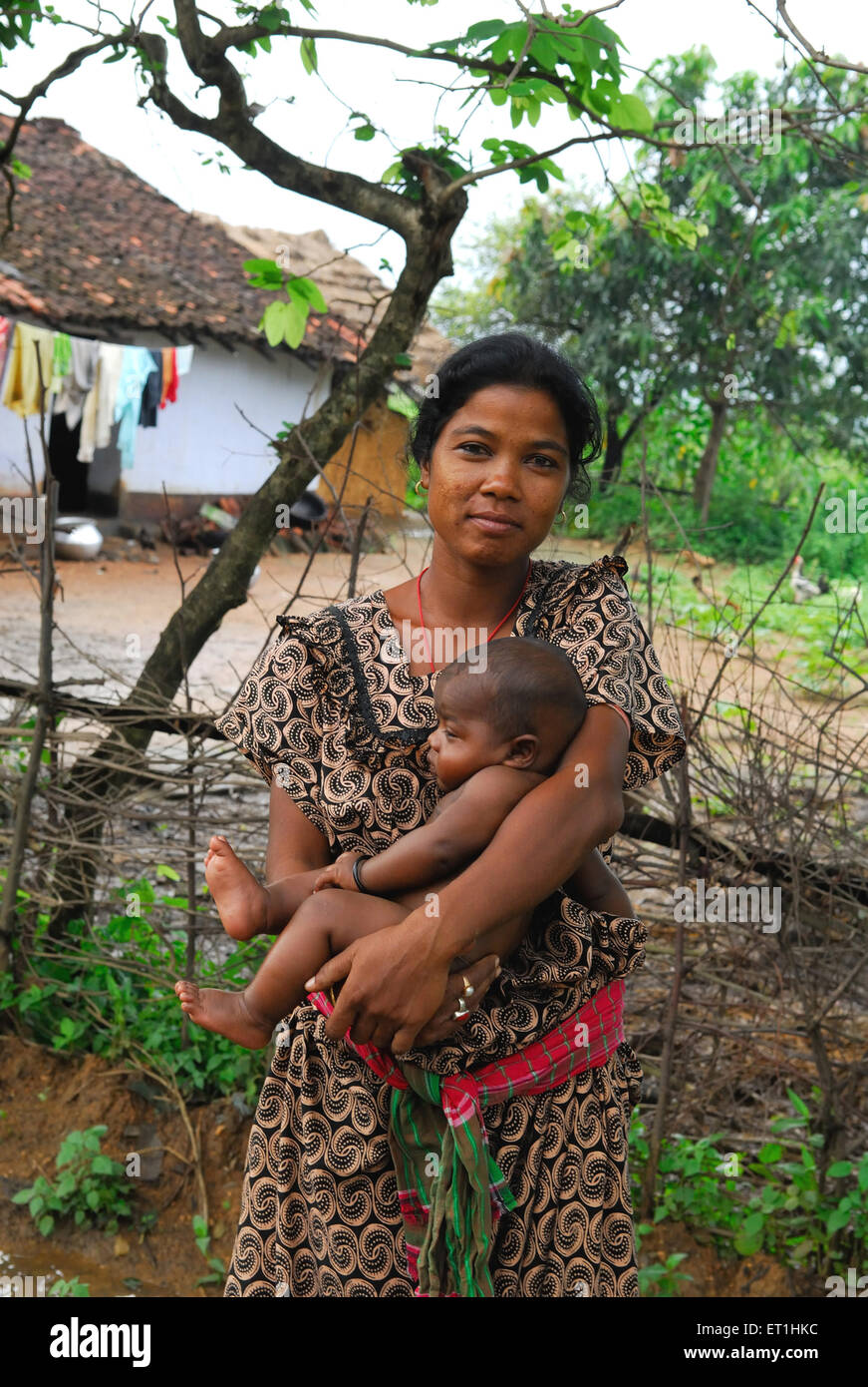 Ho tribes mother and child ; Chakradharpur ; Jharkhand ; India NO MR Stock Photo