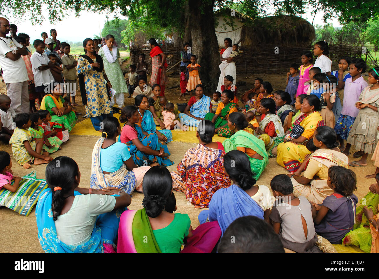 Rural women education, Ho tribe, tribal people, Chakradharpur, West Singhbhum, Jharkhand, India, Asia Stock Photo