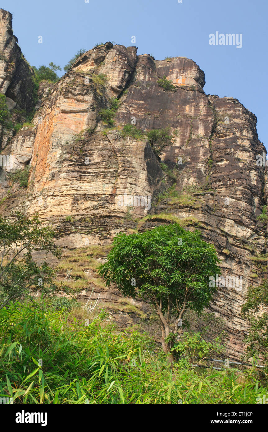 Rocky mountain in rolling hills of satpura range in ; Dhoopgarh