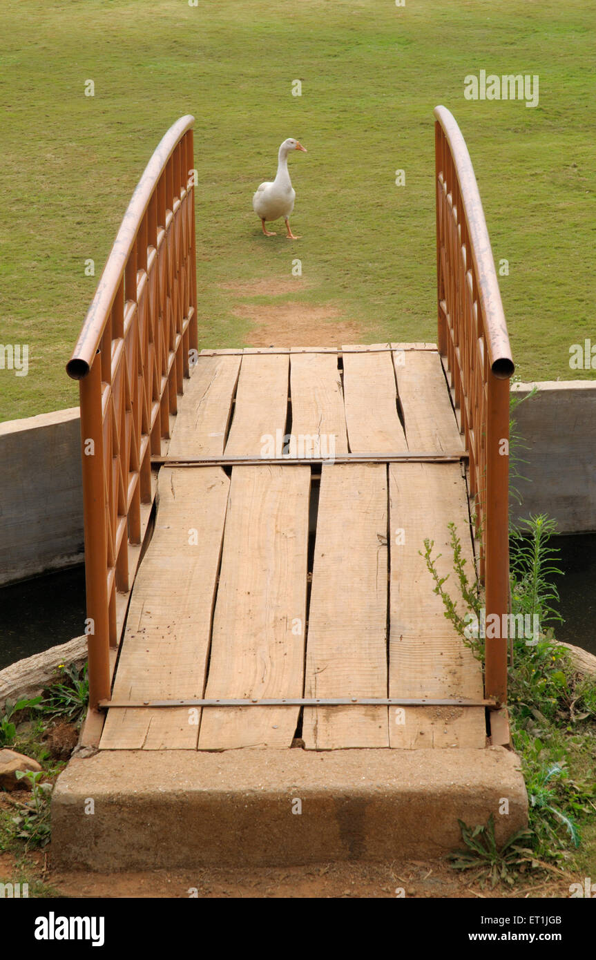 Wooden bridge garden hi-res stock photography and images - Alamy
