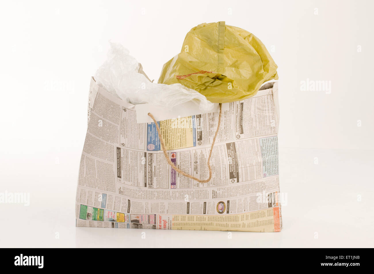 Plastic Bag Of Newspapers High Resolution Stock Photography and Images