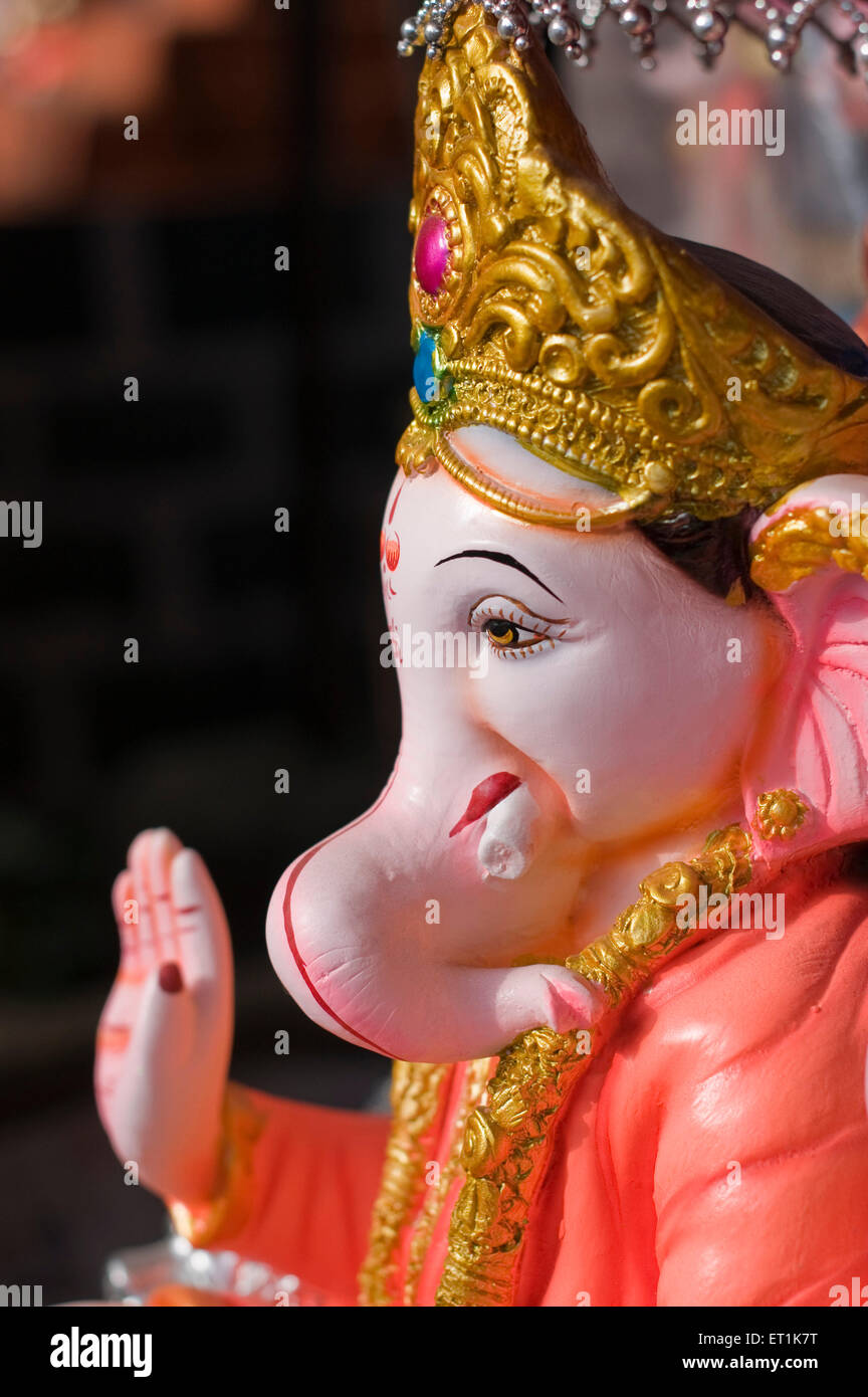 Idol of Lord Ganesh Pune Maharashtra India Asia Aug 2011 Stock Photo