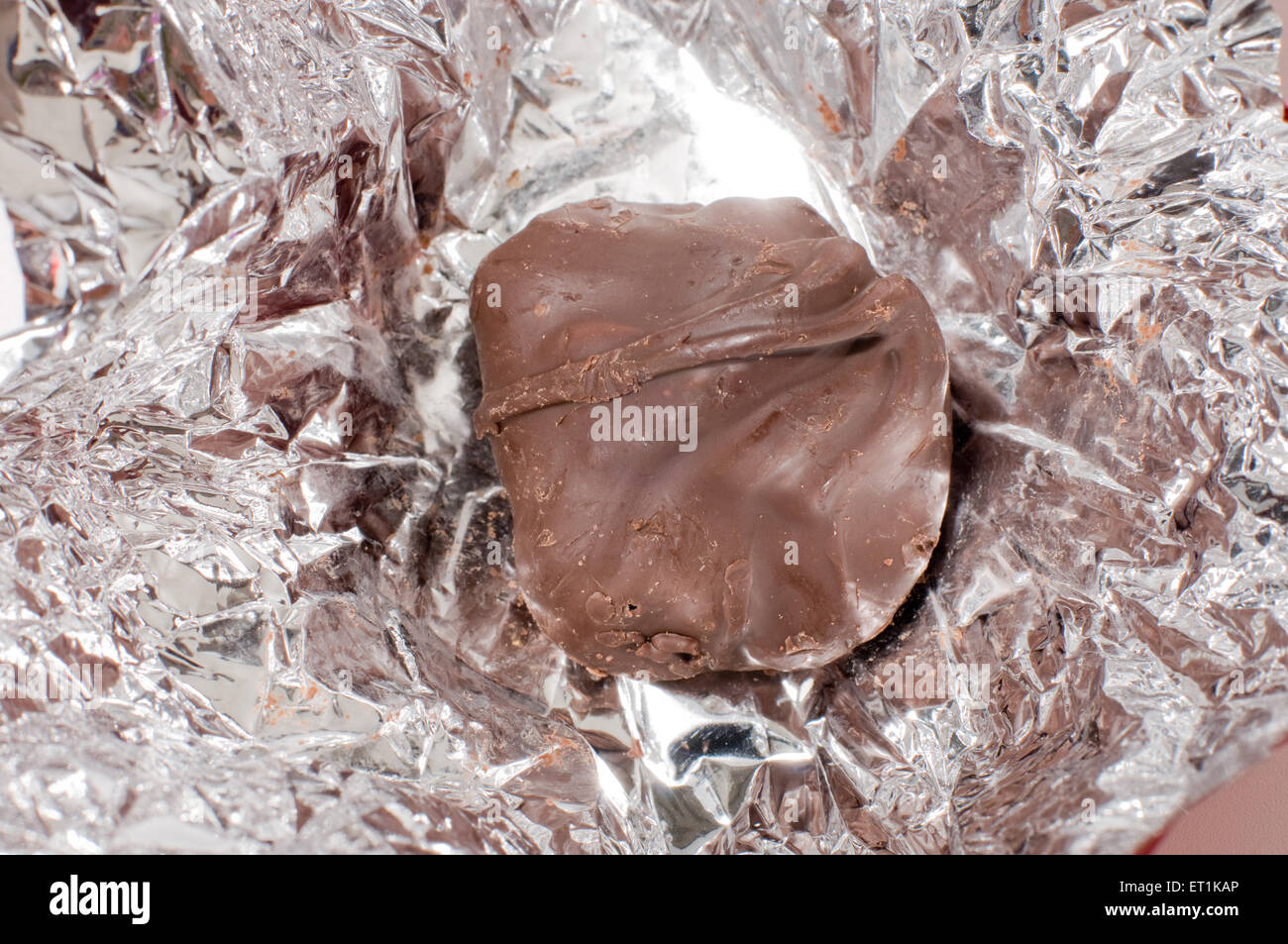 Chocolate wrapped wrapping paper Stock Photo