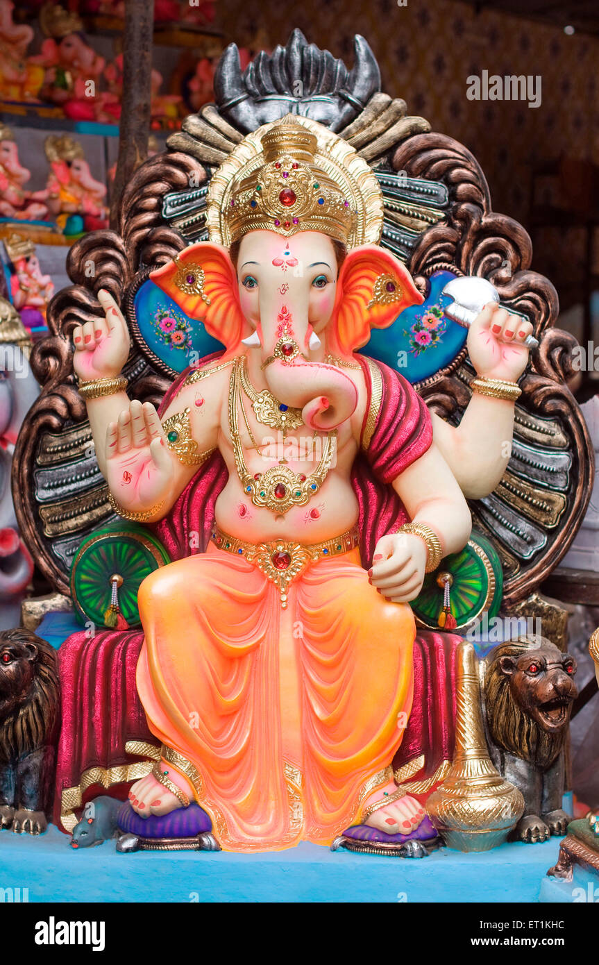 Idol Of Lord Ganesh In Pune At Maharashtra India Asia Stock Photo Alamy