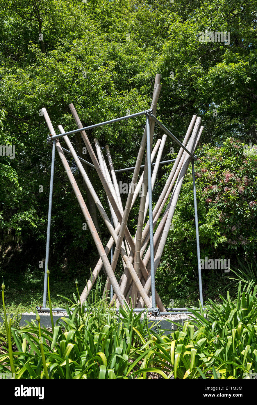 An untitled sculpture by Kishio Suga at Tremenheere sculpture gardens