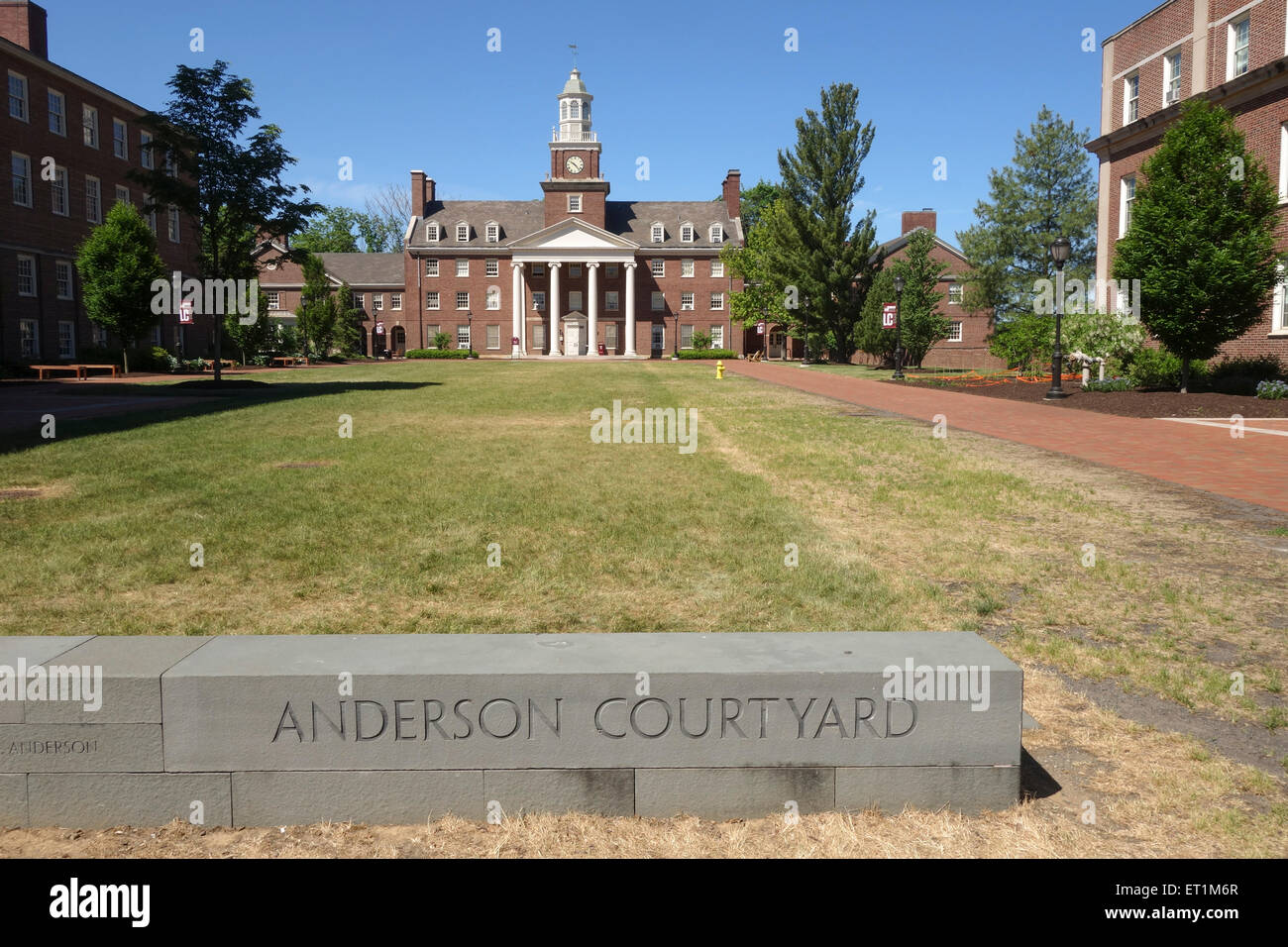 Anderson courtyard at campus, Lafayette College, private liberal arts college, Easton, Pennsylvania, USA. Stock Photo
