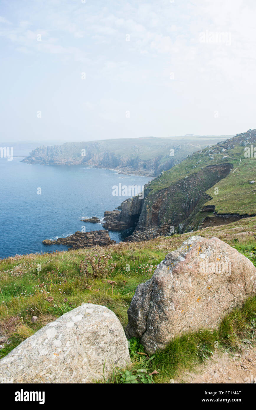 The Lands End, Cornwall, UK Stock Photo Alamy