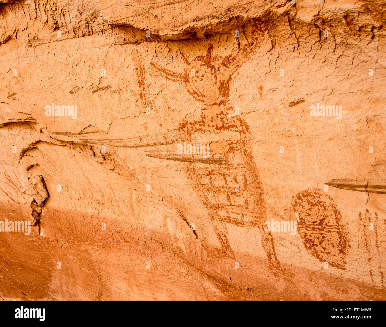 Horseshoe Canyon Pictographs, Canyonlands National Park Utah Stock