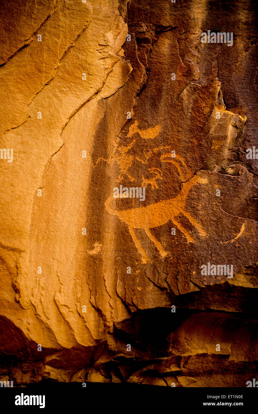 Petroglyphs Nine Mile Canyon, Utah Stock Photo Alamy