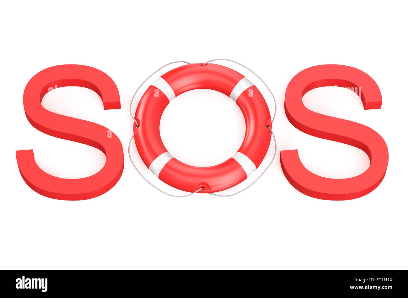 sos concept isolated on white background Stock Photo - Alamy